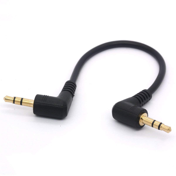 Shuigu Short 3.5mm Right Angle Cable, Gold Plated 90 Degree