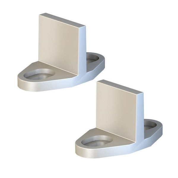 JUBEST Silver Aluminum Floor Guide for Sliding Barn Door Hardware Set of 2, T Shape Guide, Floor Mounted, Install Easily