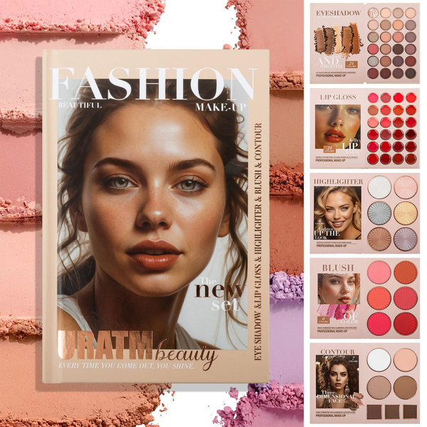 RoseFlower Make Up Set, Makeup Book Palette with 24 Colors Eyeshadow Palette Blush Highlighter Contour, Makeup Palettes Travel Makeup, Makeup Gift for Women/Girl/Teen