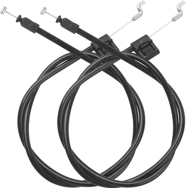 TKMOS 2PCS Universal Recliner Cable Replacement - Sofa Couch Recliner Pull Cable 37inch, 5mm Cable Barrel End S-Shaped Hook Exposed Cable