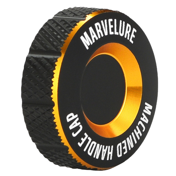 MARVELURE Bearing Cover Handle Cap Compatible for Penn Spinfisher VI VII, Slammer III IV Spinning Reels (Black Gold, for Slammer/Spinfisher 5500-8500)