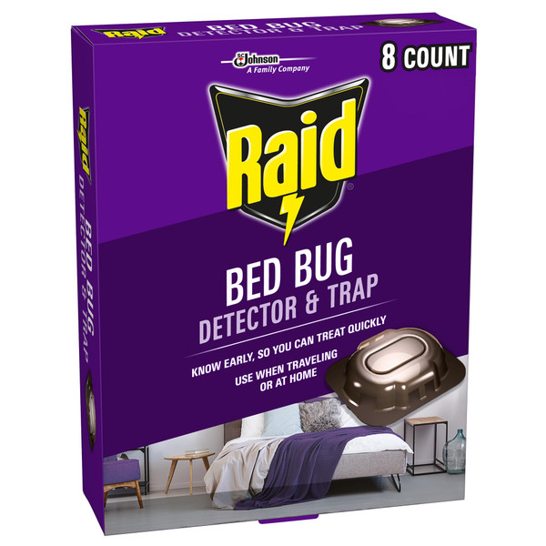 Raid Bed Bug Detector Trap, Use When Traveling or at Home, Detects Bed Bugs Early, 8 Count
