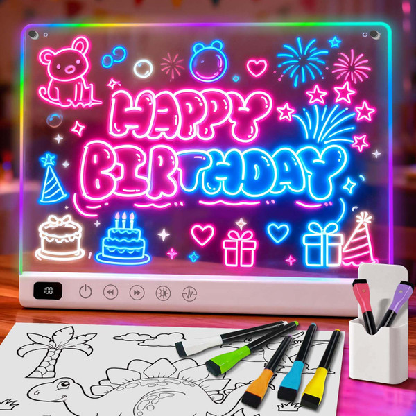 Solorage X 16" Led Drawing Board for Kids with 13 Light Effects