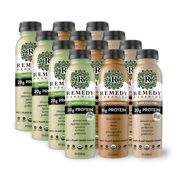 Remedy Organics Protein Variety 12-Pack | Plant Based Protein Shakes, Ready to Drink | USDA Organic, Gluten Free, Dairy Free, Soy Free Remedy Organics Protein Variety 12-Pack | Plant Based Protein Shakes, Ready to Drink | USDA Organic, Gluten Free, Dairy Free, Soy Free
