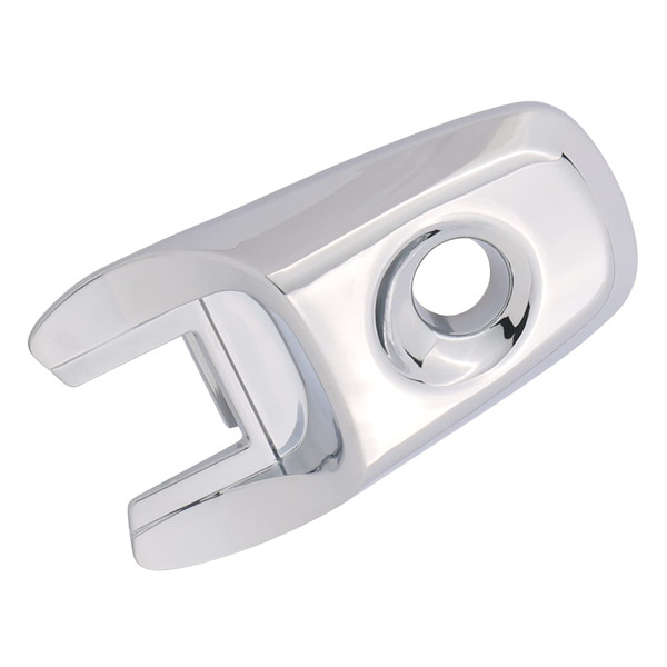 TQPONLY Exterior Door Handle Lock Cylinder Cap Compatible with 2008-2019 Ford Explorer Edge Flex Lincoln MKX Front Driver Side (Chrome) Replaces BA1Z-78218A14-A