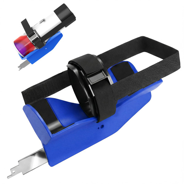 MDPSDS Spray Paint Shaker for Reciprocating Saw, Spray Can Shaker with One-Click Adjustment, Paint Can Shaker with Cross Binding Design, Design of 3 Anti Slip Rubber Pads Fits 2" to 4" Cans (Blue)