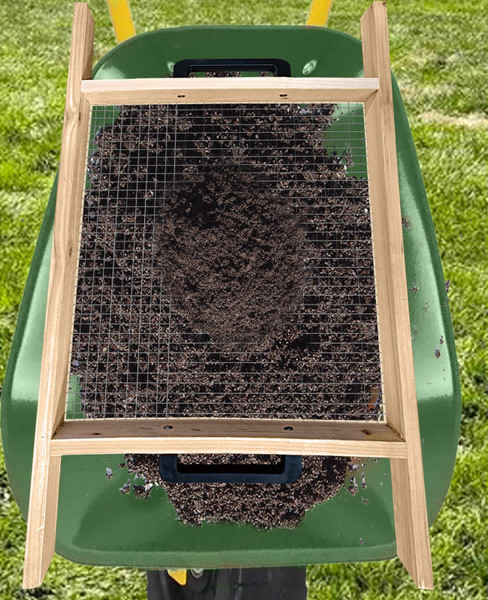Large Soil Sifter, Dirt Sifter for Gardening, for Use in a Wheelbarrow, Compost Sifter, Garden Sieve for sifting Little Rocks/Top Soil/Peat Moss/Worm/Leaves/Loam Soil/Sand/Gravel (Mesh Screen 1/2")