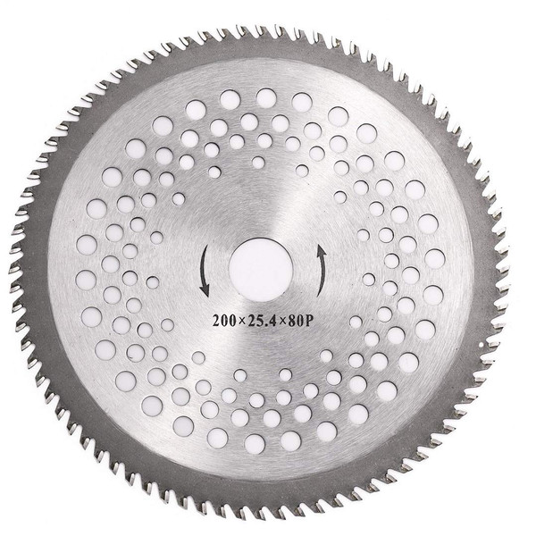 BlueNatHxRPR 8 Inch 80T Carbide Tip Grass Brush Weed Trimmer Blade