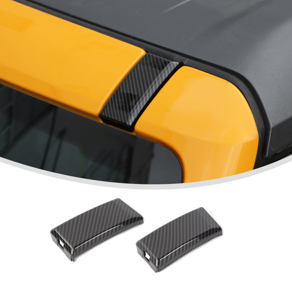 Linskip Windshield Pillar Accessory Replacement Fit for 2021-2025 Ford Bronco & Bronco Raptor Accessories, A-Pillar Base Emblem Cover Trim for 2/4 Door Bronco Accessories(Carbon Fiber Black)