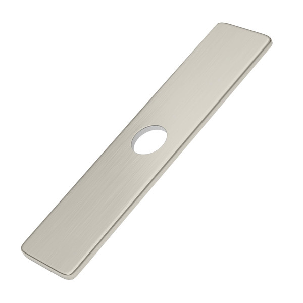 BWE 10‘’ Rectangular Brushed Nickle Faucet Hole Cover for 1 or 3-Hole