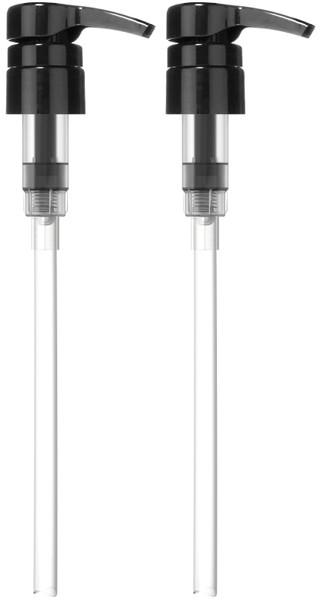 Bar5F Shampoo & Conditioner Pumps, 2-Pack Black (Jet), 1 L / 33.8 oz