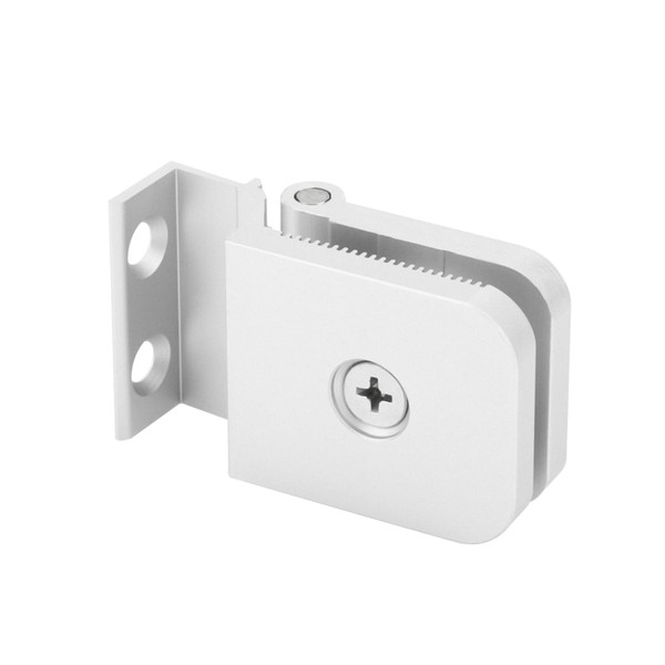 Glass Shower Door Hinge, Aluminum Silver Door Mount Hinge Fits 1/4 Inch Framed-Glass Shower Doors, Residential Use Shower Doors Hardware Replacement Part - 1Pcs