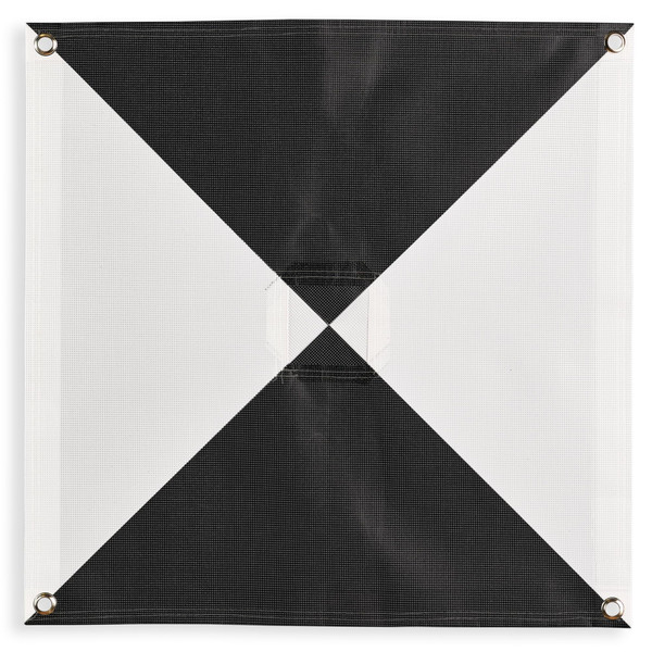 Sky High Bull's-Eye (24”x24”) Drone Ground Control Point (GCP) - UAV Aerial Target for Mapping & Surveying (6 Pack) | Iron Cross Center Passthrough (Black/White Markers)