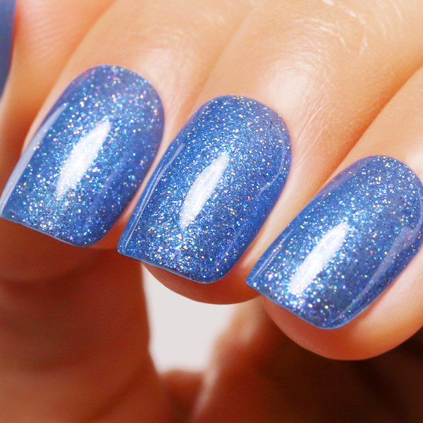 Ozzeal Glitter Gel Polish,Light Blue Iridescent Glitter Gel Nail Polish Sparkle Shimmer Summer Rainbow Soak off LED UV for Art DIY Manicure 15ML