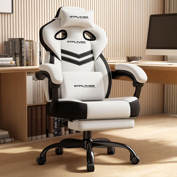 GTPLAYER Gaming Chair for Adults, Ergonomic High Back Chair with Footrest