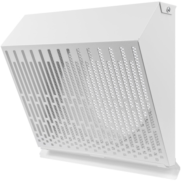 Vent Systems 8" Inch Exhaust Vent Cover with Rubber Gasket - White Galvanized Steel - Robust and Weatherproof Outdoor Air Exhaust Box - Duct or Surface Mounting - Rain and Snow Protection