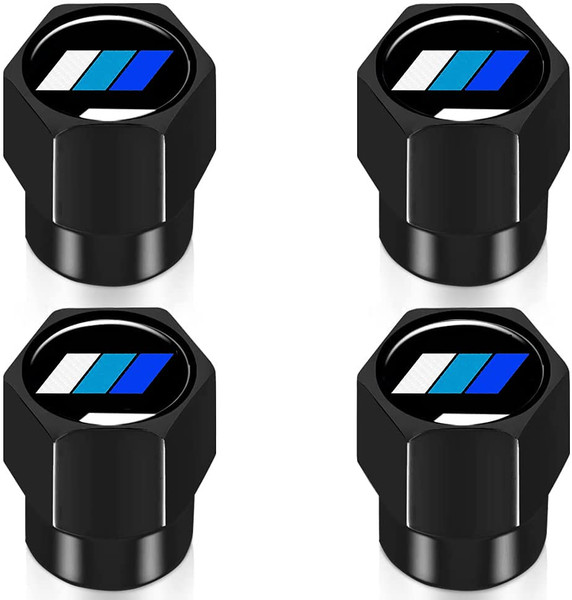 4Pcs Metal Aluminum Alloy Car Tire Valve Stem Caps Cover for Toyota Tacoma 4Runner Tundra Rav4 Highlander TRD Accessories for Men Women -CapsBlue-Black