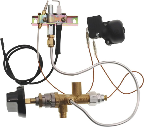 BXVV Propane Fire Pit Pilot Burner Assembly with Safety Tilt Switch for Patio Heaters
