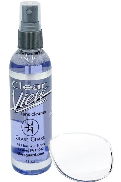 Glare Guard Clear View Lens Cleaner, Anti-Streak Glasses Cleaner, Anti-Glare Pro-Grade Reading Glass Eyeglass Spray, Alcohol-Free Sunglass Solution, Static Screen Clean, Fog Camera No Scratch 4oz