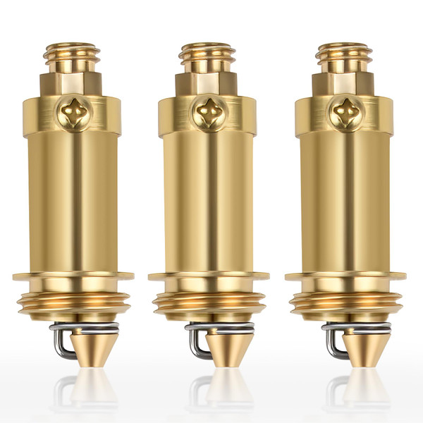 Alethron Pop Up Drain Valve, Pack of 3 Sink Plugs, Pop Up, Click Valve Made of Brass Replacement Pop Up Valve Sink Plug for Push, Pressure Spring Element Sink for Bathtub Drain Plug