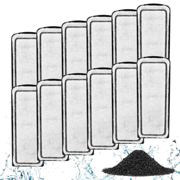 AQQA 12 Packs Aquarium Filter Cartridges with Activated Carbon