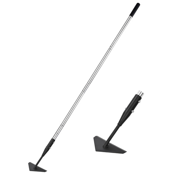 YEELOR Triangle Garden Hoe, Carbon Steel Push-Pull Weeding Tool
