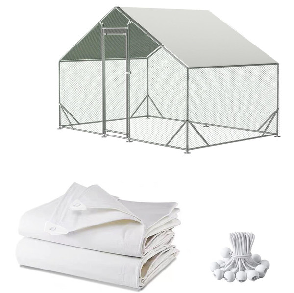 Chicken Coop Cover Waterproof, 11.3 * 6.3 FT Chicken Run Cover for Winter