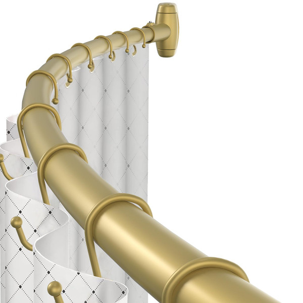 TOPROD Curved Shower Curtain Rod 48-72 Inches Adjustable Round Shower Rods