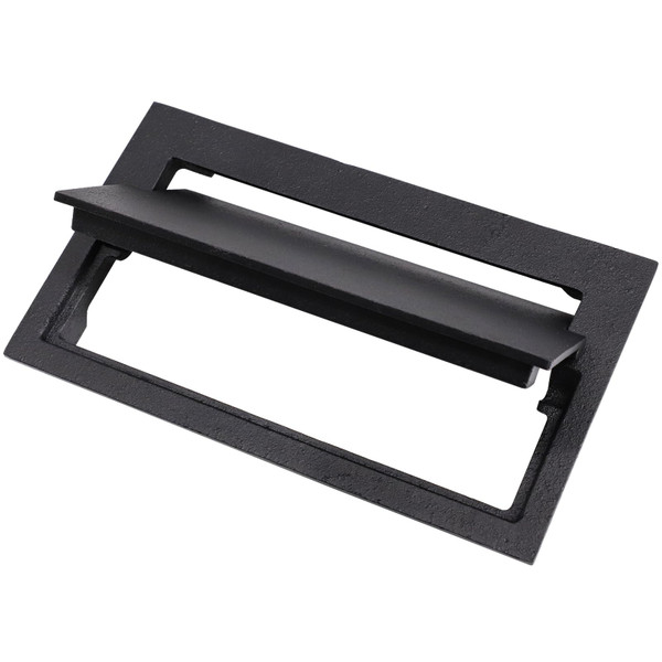 Hiorucet Cast Iron Fireplace Ash Dump Door Chimney Cleanout Door, Chimney Cleanout Cover, Ash Dump Cover, Fireplace Cleanout Cover Used to Isolate Ashes for Easy Cleanup of Debris, 4 1/2 by 8 5/8 Inch