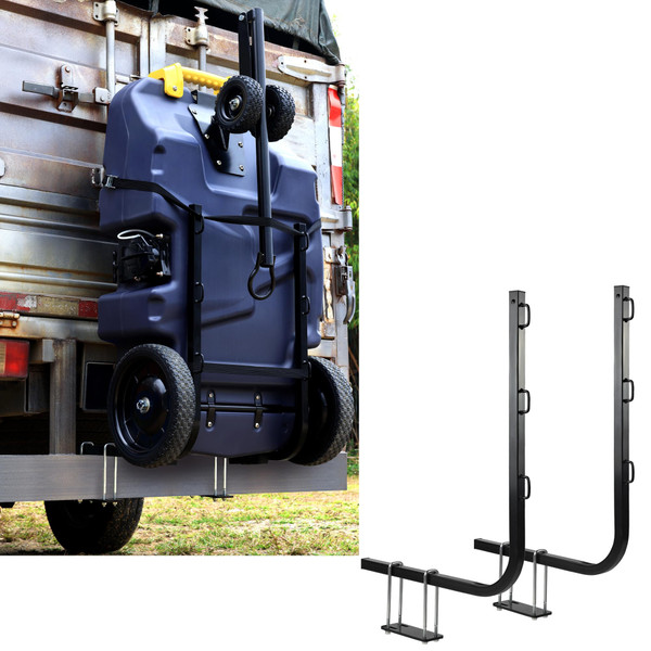 Venustank RV Bumper Mount Tote Tank Holder Carrier Heavy Duty Steel Support with Straps
