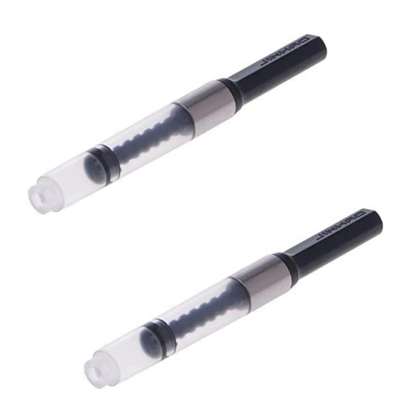 2Pcs Black Universal Fountain Pen Ink Converter Standard Push Piston Fill InkAbsorber Resistant and Deft Writing and Correction Supplies Pens and Refills