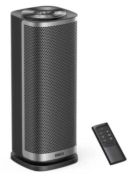Dreo Space Heater for Bedroom, 70 ° Oscillation, Fast Heating Ceramic Electric with Digital Thermostat, Remote Control, 1-12H Timer, Overheat Protection, Safety Heater for Indoor Use Large Room