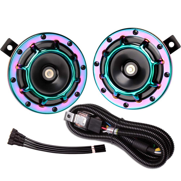 FARBIN Car Horns 12V Super Loud, Metal Twin Horns Kit with Wiring Harness