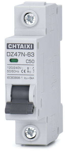 Chtaixi AC Miniature Circuit Breaker, 50 Amp 120V/240V 1 Pole