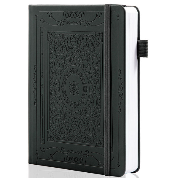 TIEFOSSI Bullet Dotted Journal Notebook, 160gsm 256 Numbered Thick Paper, A5 Hardcover Dotted Grid Diary for Women Men Work Writing, Bullet Journaling, Drawing, 5.8 x 8.3 in