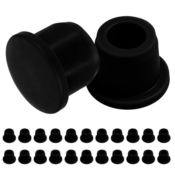 24 Pcs 1/2 inch / 13mm Rubber Plugs for Round Holes 12.5~13mm, Silicone Rubber Hole Plugs for Furniture Legs, Waterproof Dustproof Insert End Caps for Pipe Tubing