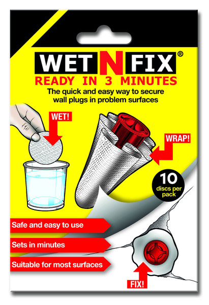 WETNFIX (10 DISCS) - Fixing Wall Anchors Fast! No need to fill or redrill