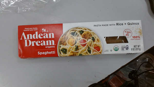 Andean Dream Organic Spaghetti Quinoa Pasta, 8 oz (3 Pack)