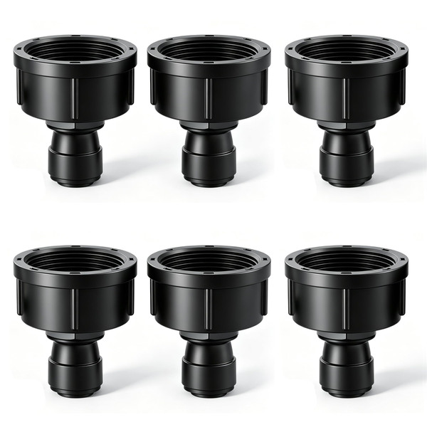 6 Pack 3/4" Female to 1/4" Quick Connect Drip Irrigation Faucet Adapter