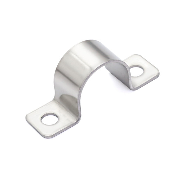 FamlTol 3/4 Inch Stainless Steel Conduit Clamps 2 Hole Pipe Clamps U Bracket Conduit Fixing Clips, Universal Clamp for Cylindrical Components - Fits OD 20 mm (Approx.3/4") | 20 Pcs