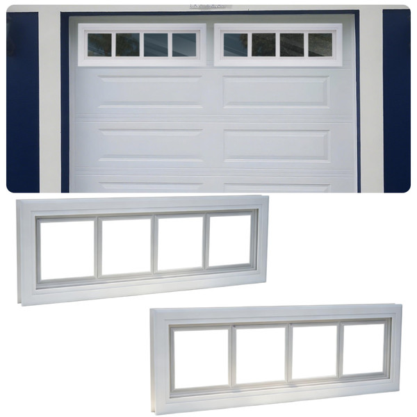 RDUIGT 2 Pack Garage Door Windows Inserts, 42“x13.8 Vinyl Windows Inserts