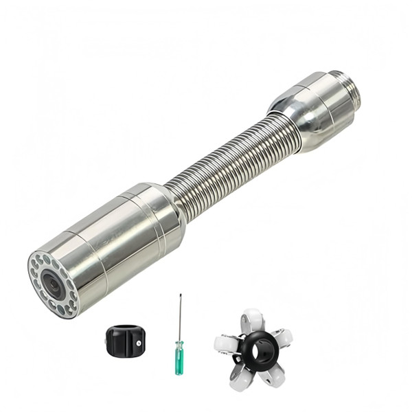 SPRIDRAIN Sewer Camera Head Replacement, 12 Lights Guide Wheel Protective Cover, Accessory Parts for 23MM/0.9In Plumbing Pipe Drain Camera