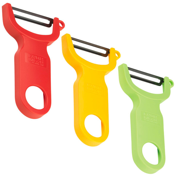 Kuhn Rikon Original Swiss Peeler 3-Pack Red/Green/Yellow