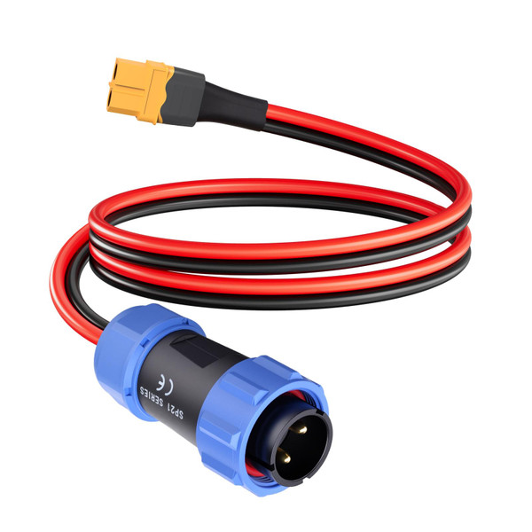 ELFCULB XT60 to Aviation Plug Cable 12AWG 2FT for Power Stations
