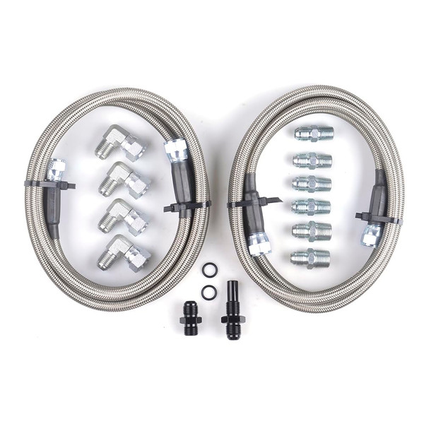 ZHSYMX 6AN 70" Transmission Cooler Hose Kit Stainless Steel Braided Lines