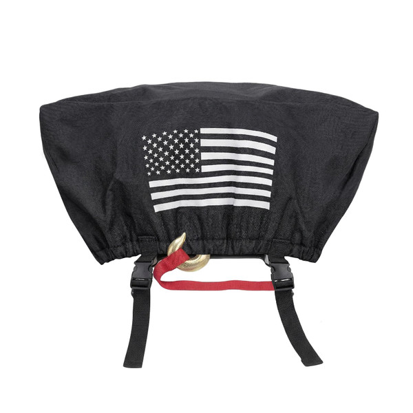 Badlands Winch Cover 12000 lb Waterproof, with Reflective Ribbon(Black)