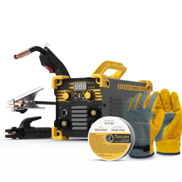 TOOLIOM 135A MIG Welder, 110V Gasless Flux Core Welder Kit