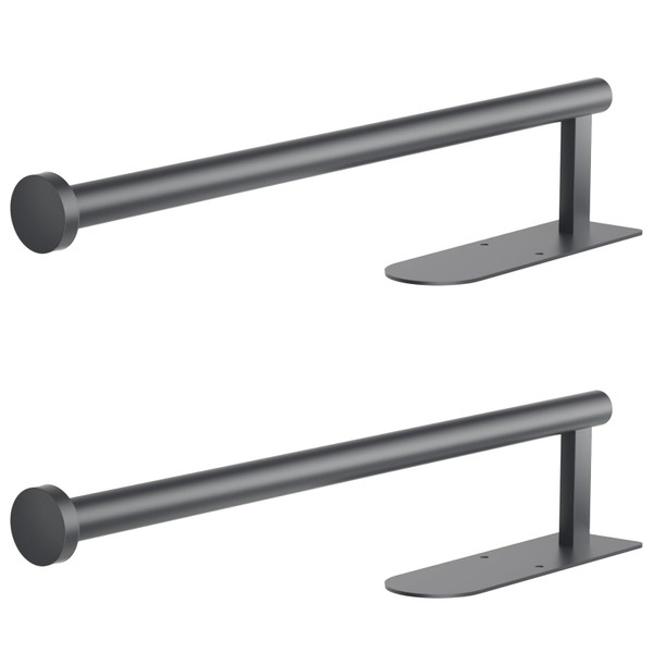 Paper Towel Holder, Self Adhesive or Screw Mounting, 2Pcs Grey Wall Mount SUS304 Stainless Steel Paper Towel Holder Under Cabinet for Kitchen, Counter, Cabinet, Bathroom
