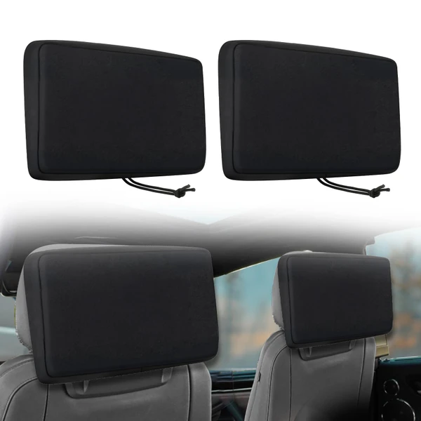 2 Pack Neoprene Protective Padded Cover for Rear Seat Entertainment Screen for 2021–2025 2026 GMC Yukon/Cadillac Escalade/Chevy Tahoe/Suburban Rear Seat TV Cover 1.5mm Neoprene Dust & Impact Shield