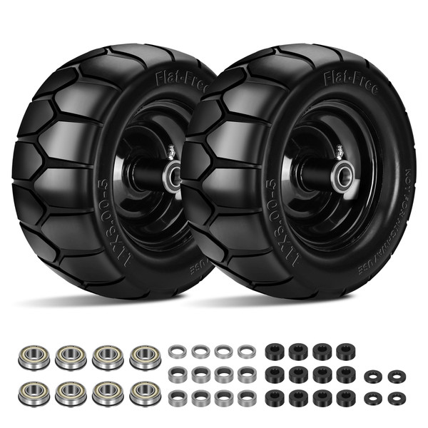 11x6.00-5 Flat Free Lawn Mower Tires